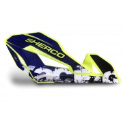 Protèges mains XFUN COSMO Jaune Fluo + kit déco SHERCO